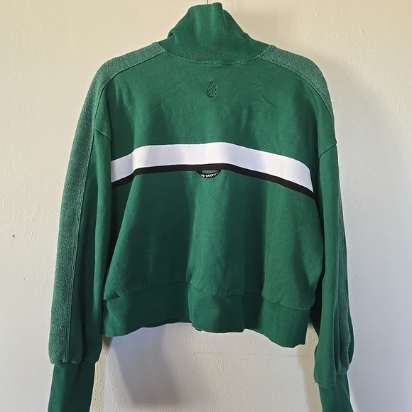 Free People Movement High Jump Zip Up Sweatshirt Green M - Picture 4 of 6